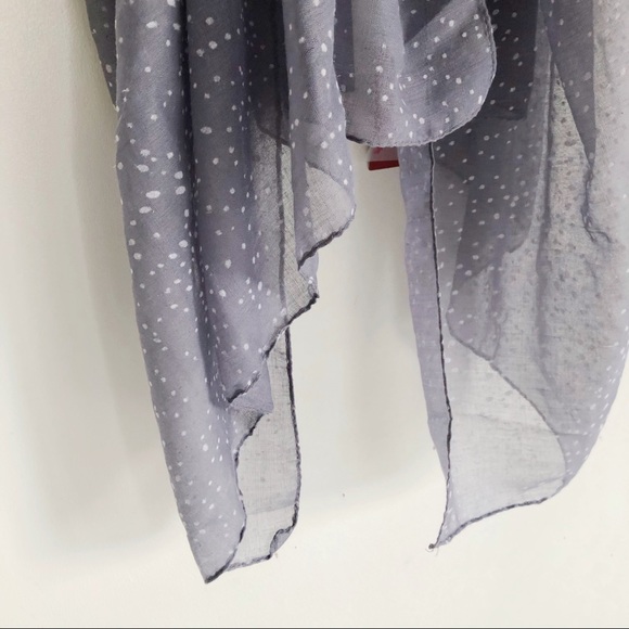 Grey Purple Speckled Lightweight Flowy Scarf - Picture 5 of 14